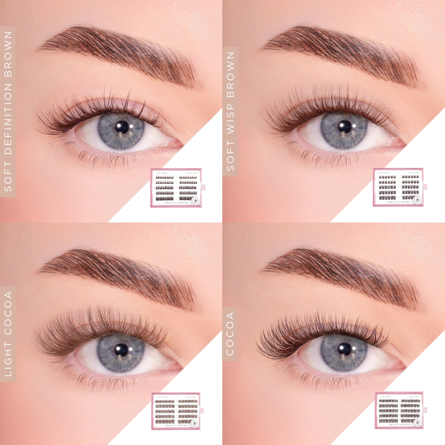 Pre-Glued Lashes Trio Refill Bundle