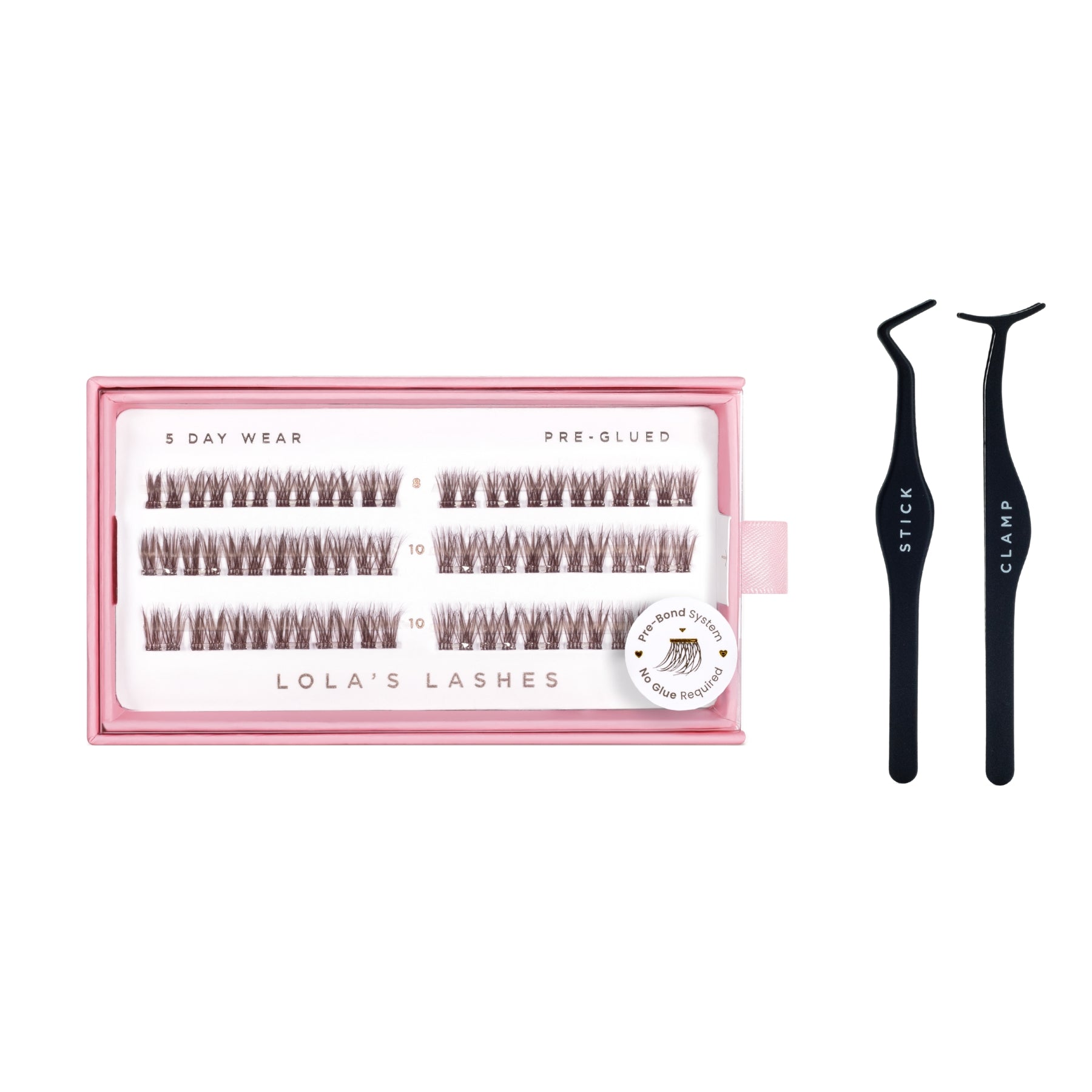 Dark Cocoa Petite Dark Brown Pre-Glued Lashes Set