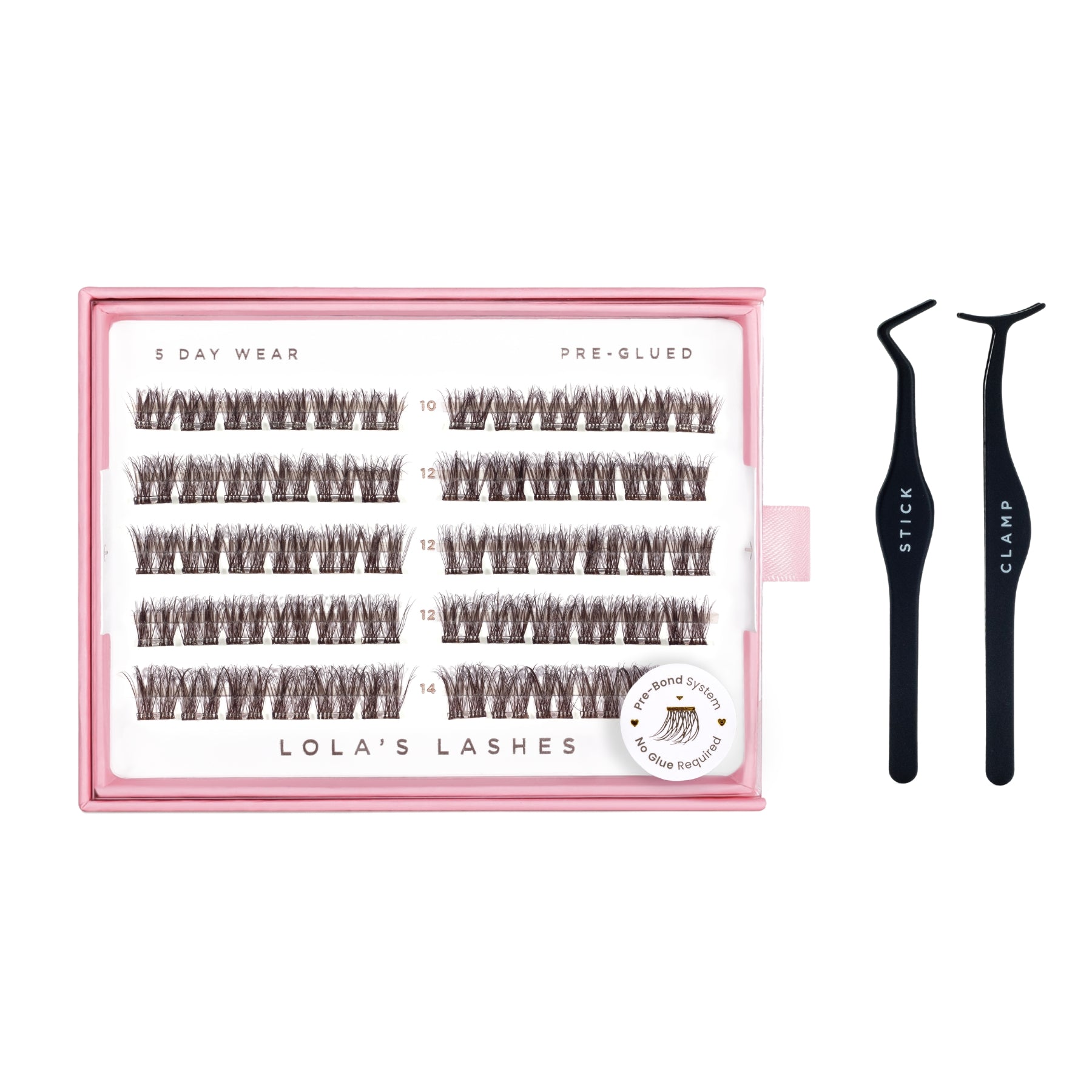 Soft Cocoa Brown Pre-Glued Lashes Set