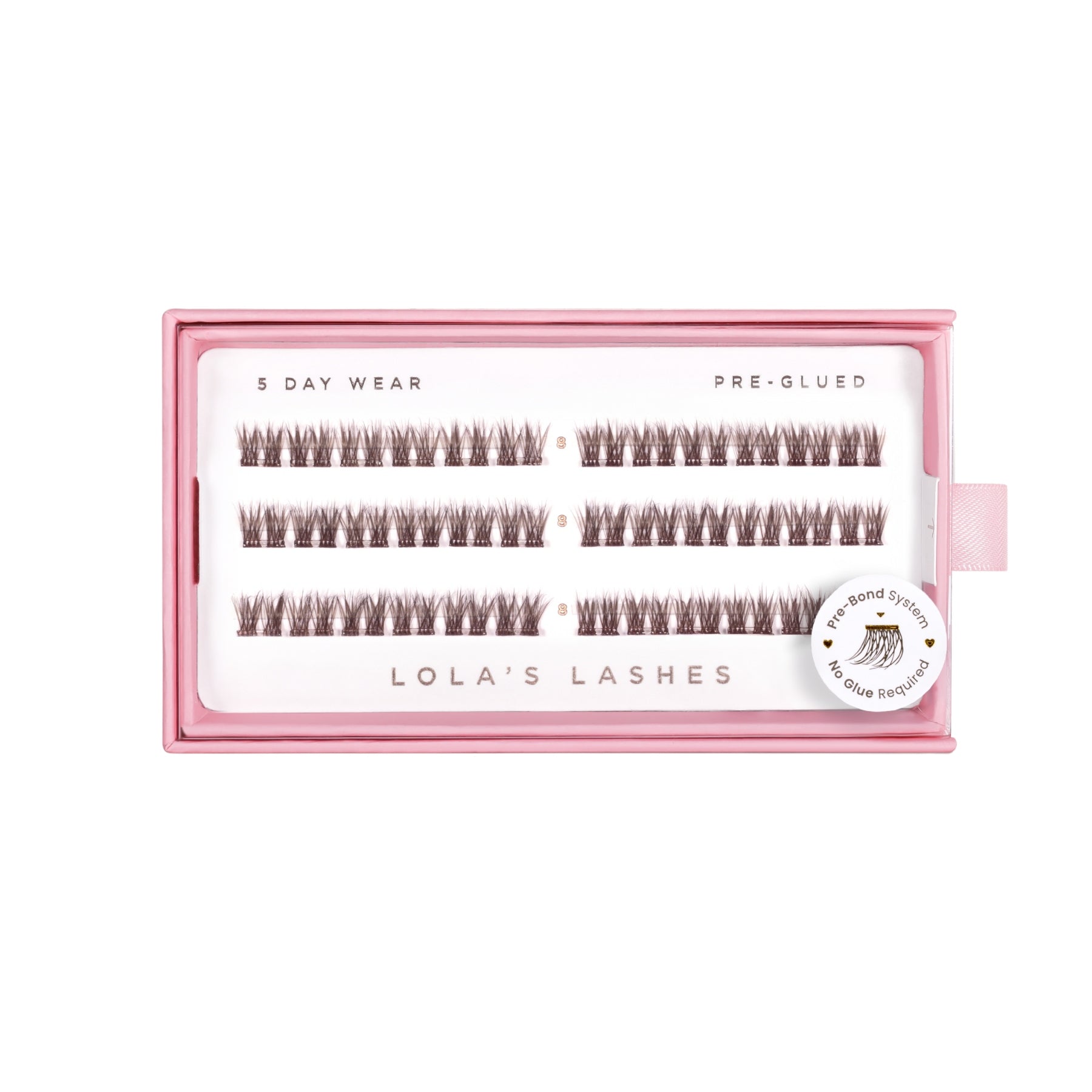 Soft Cocoa Brown Single Length Pre-Glued Lashes