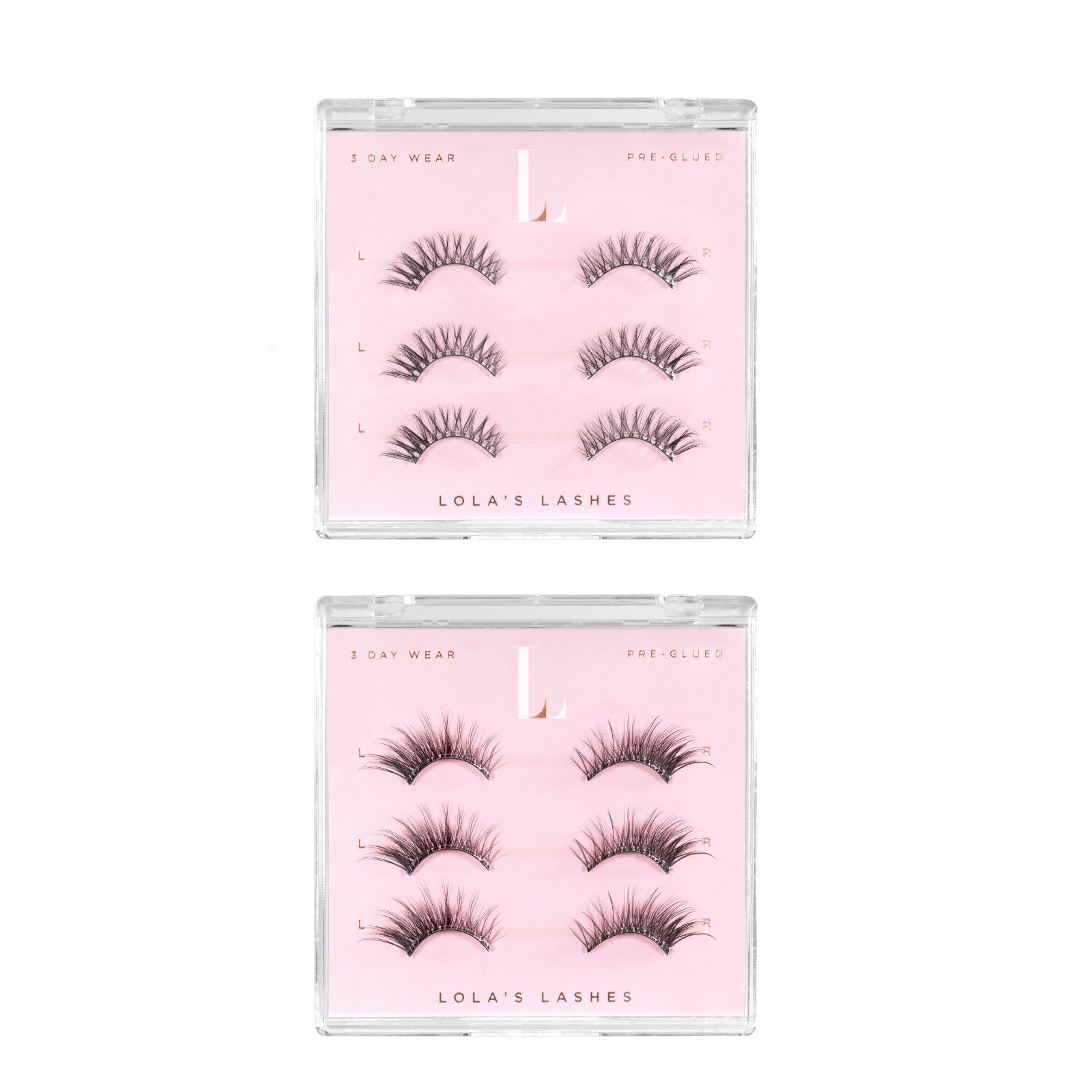 Pre-Glued Half Lashes Duo Refill Bundle