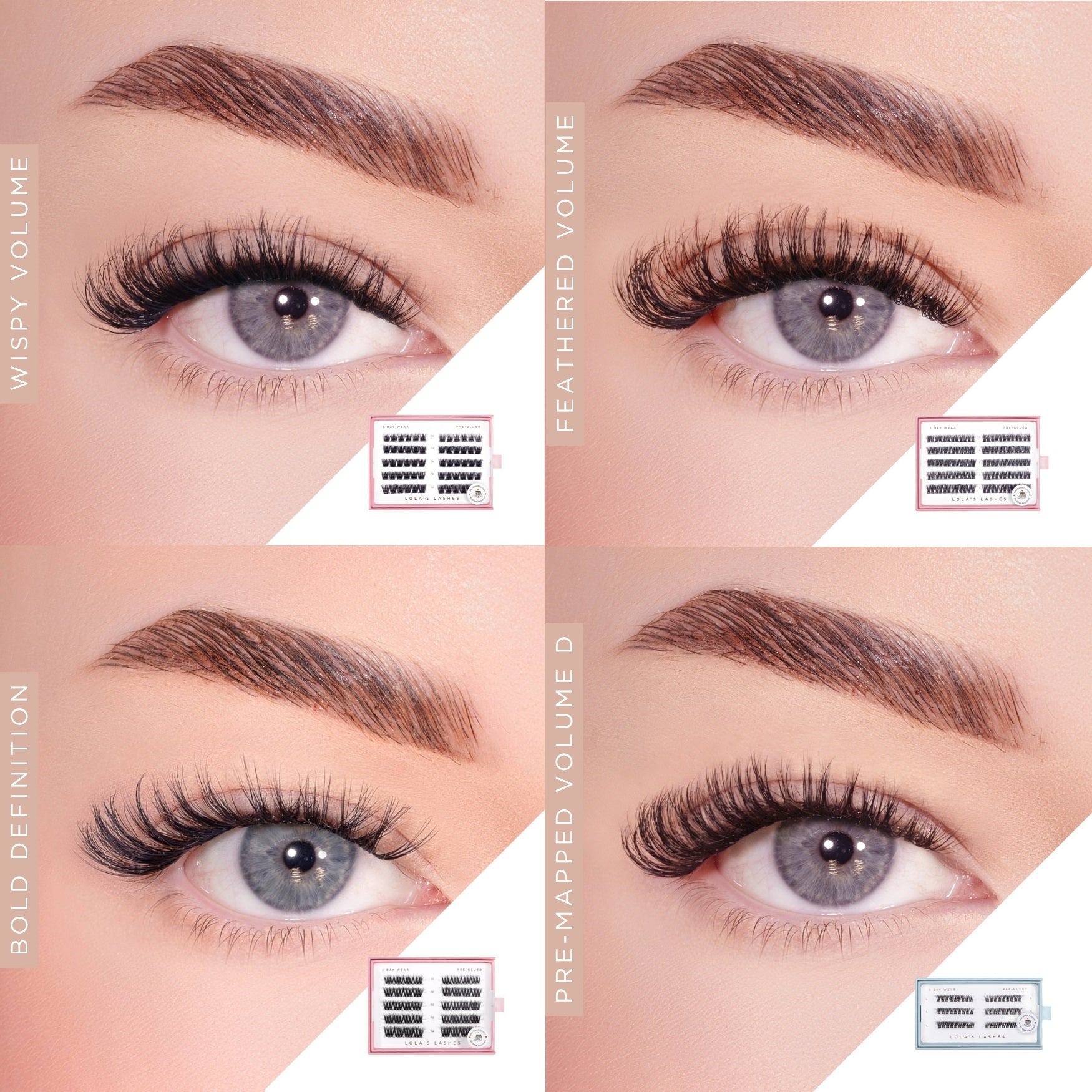 Pre-Glued Lashes Trio Refill Bundle