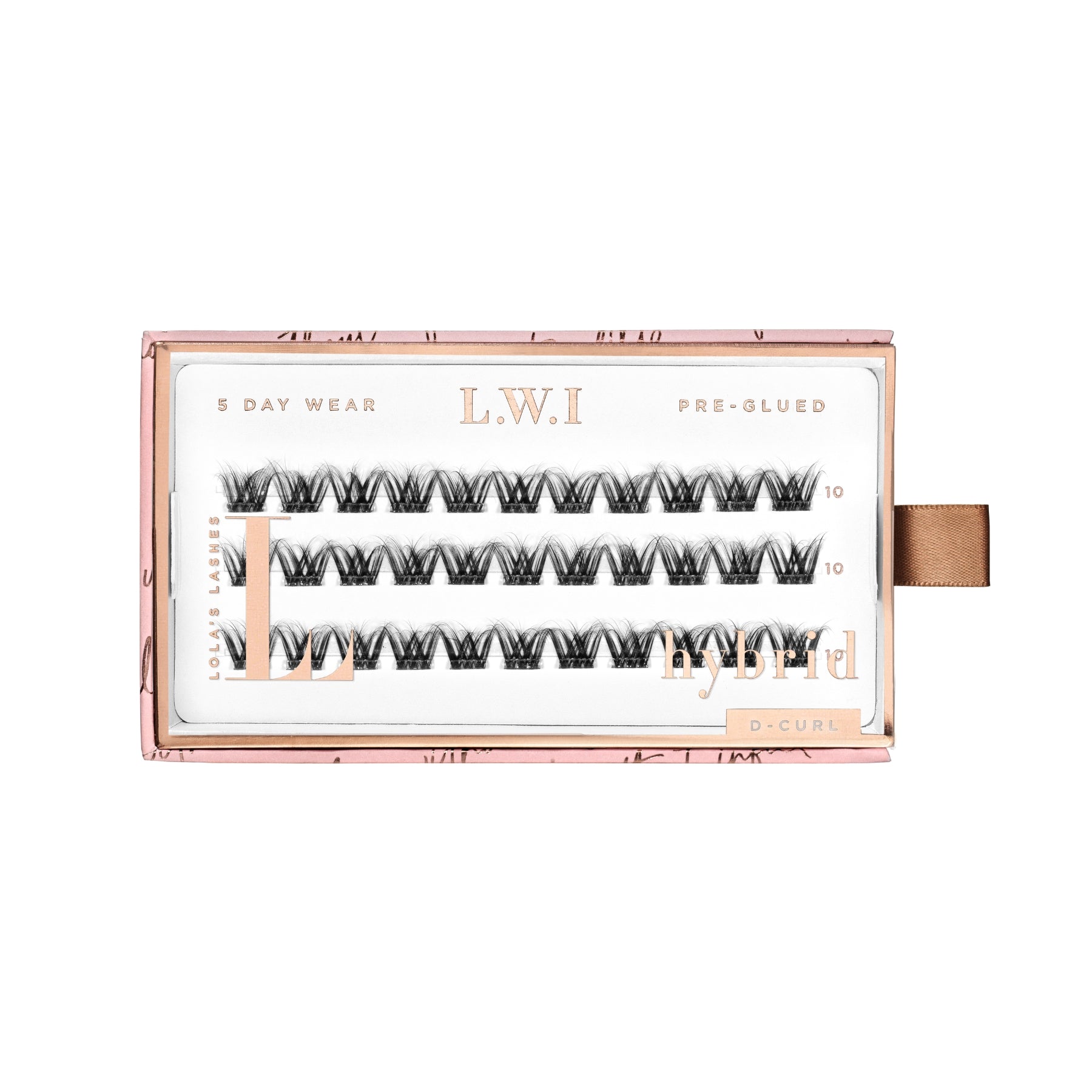 LWI Fluffy Hybrid Single Length Pre-Glued Lashes