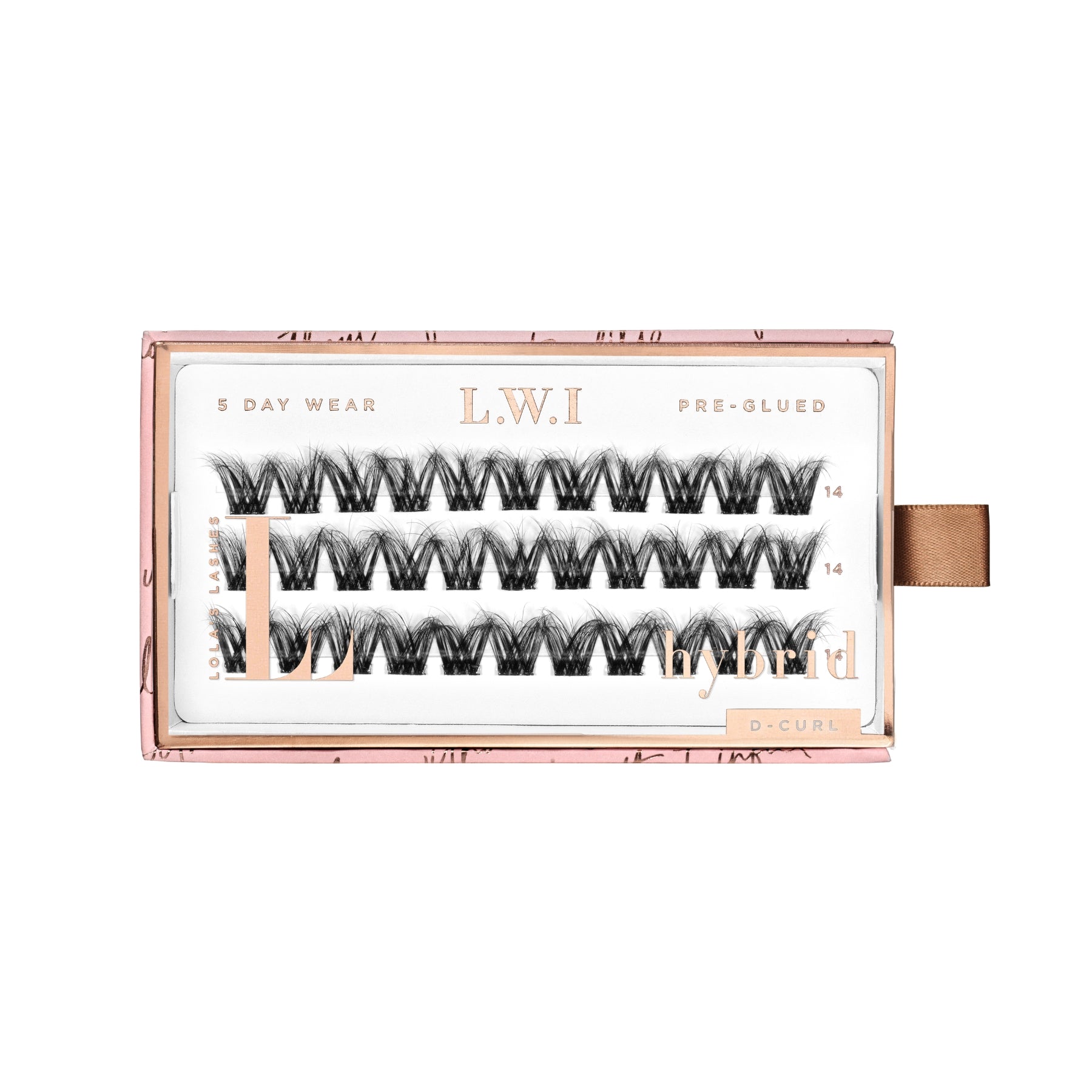 LWI Fluffy Hybrid Single Length Pre-Glued Lashes