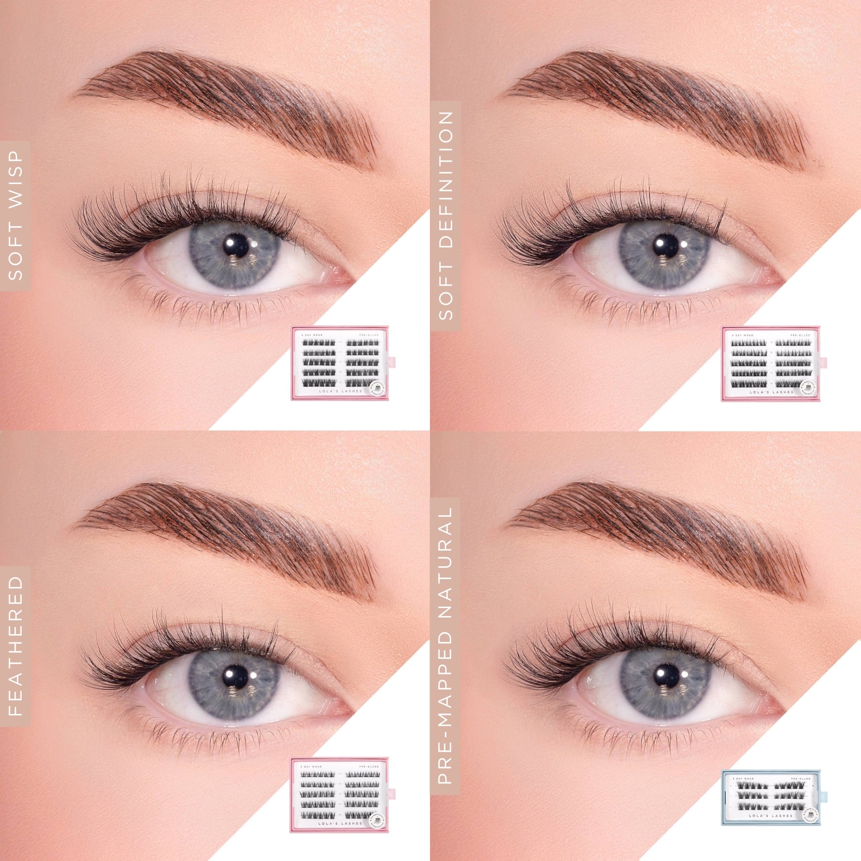 Pre-Glued Lashes Trio Refill Bundle