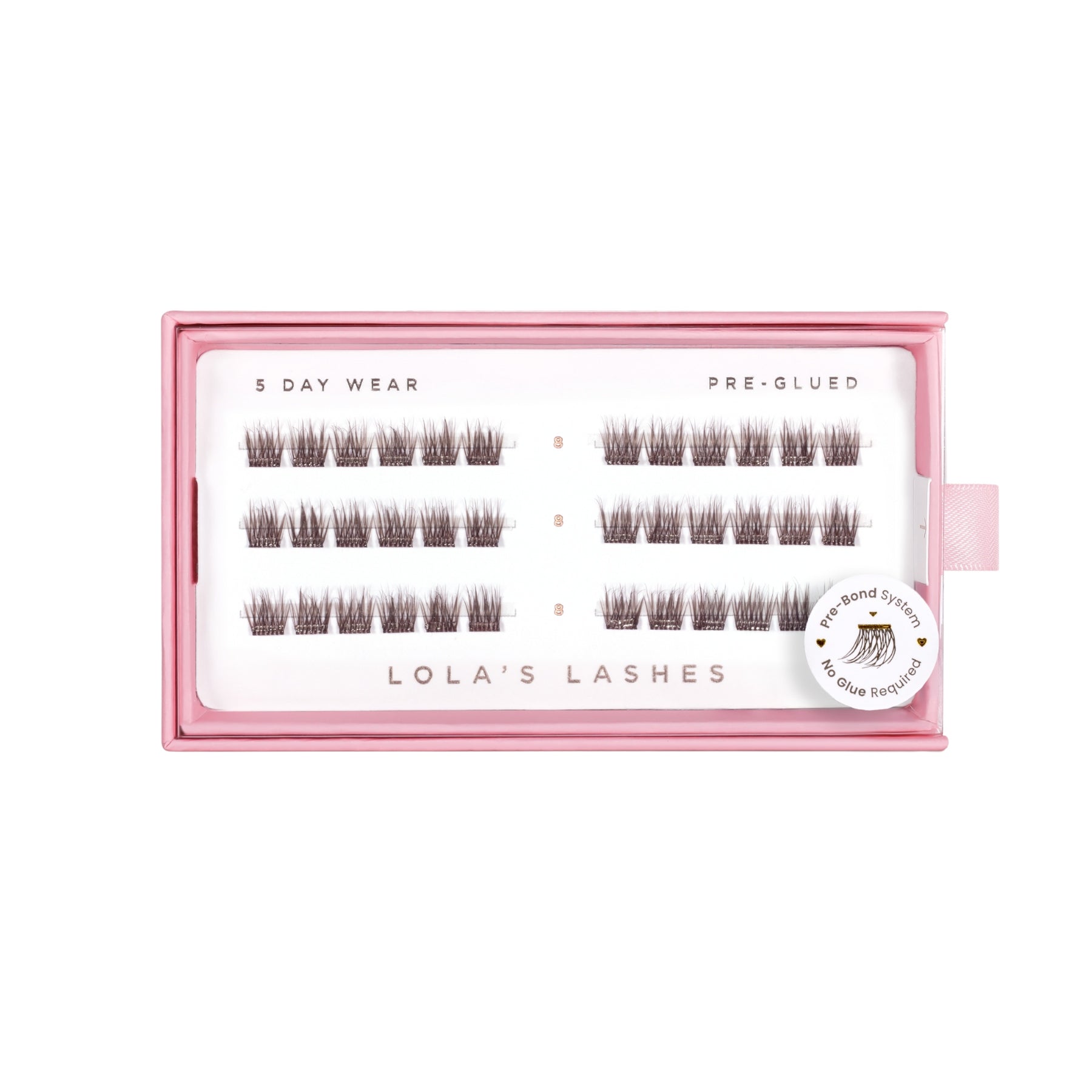 8mm Soft Wisp Dark Brown Single Length Pre-Glued Lashes