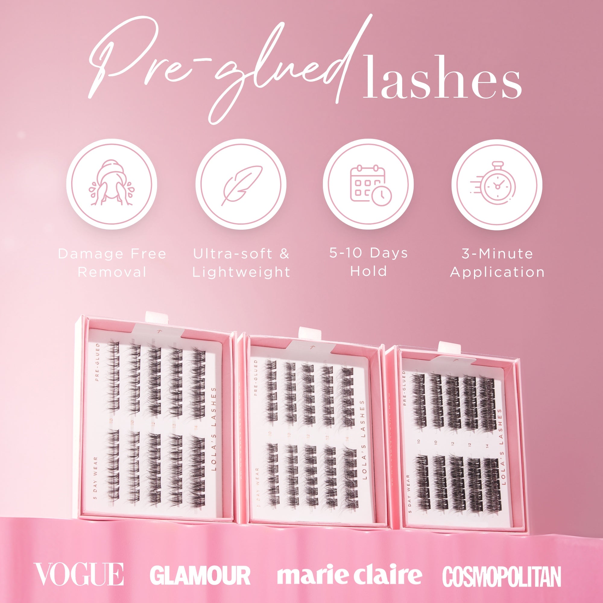 Subtle Volume Single Length Pre-Glued Lashes
