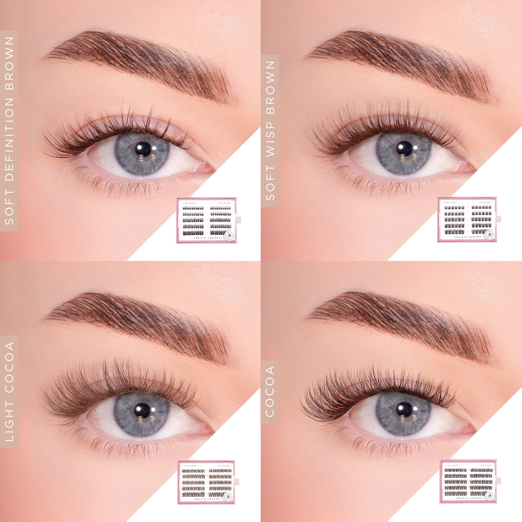 Pre-Glued Lashes Trio Refill Bundle