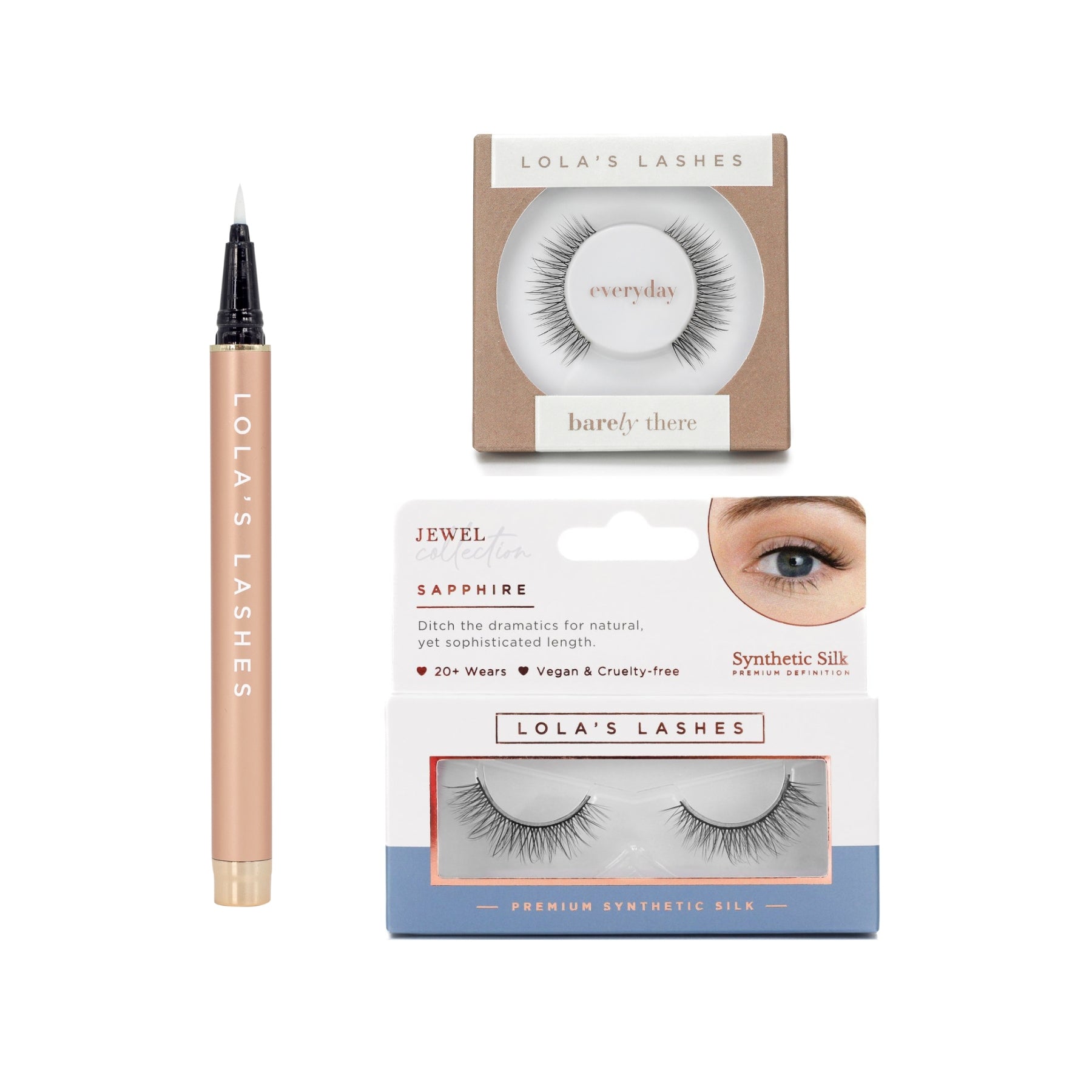 Natural Strip Lash Duo + Adhesive Pen Set