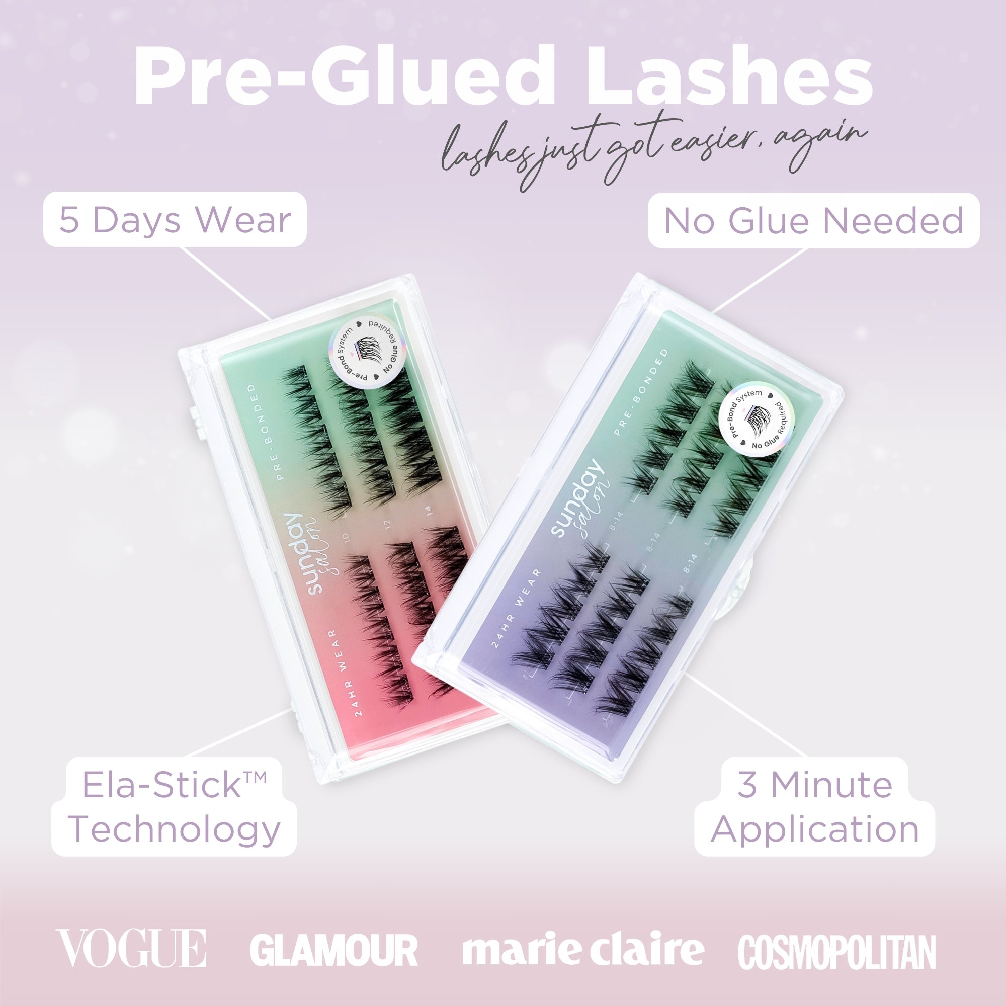 Natural Pre-mapped Pre-Glued Lashes