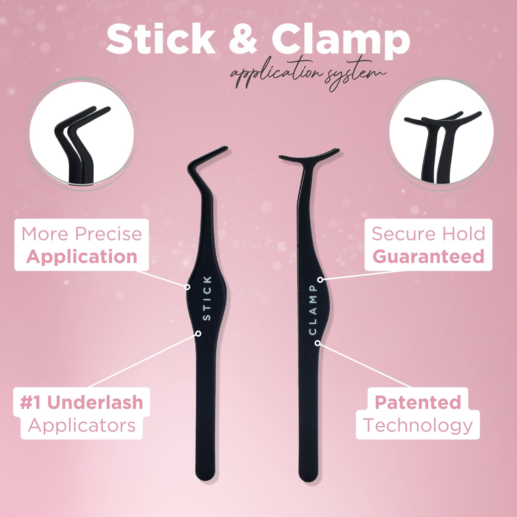 Stick and Clamp Mini Lash Applicators