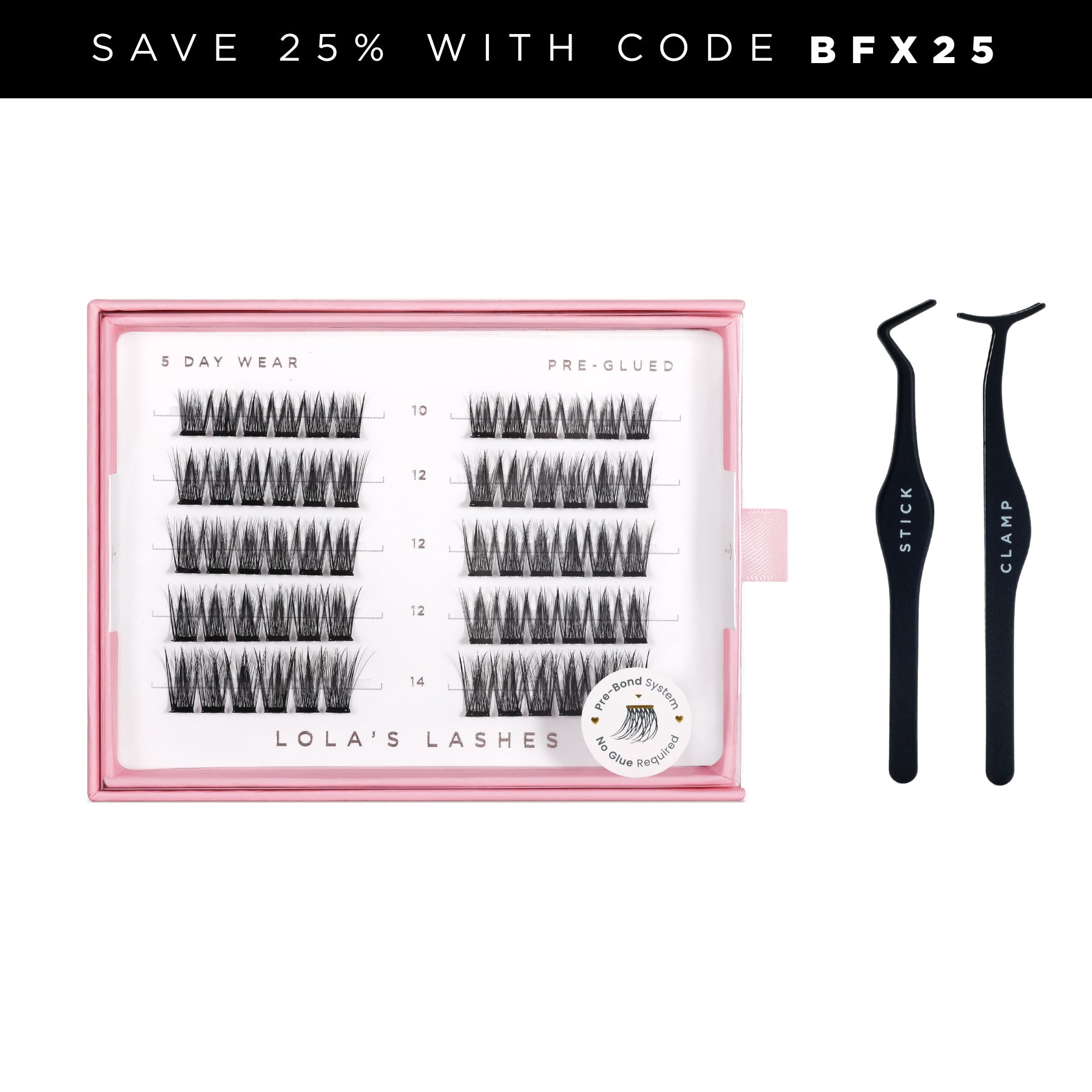 Defined Pre-Glued Lashes Set