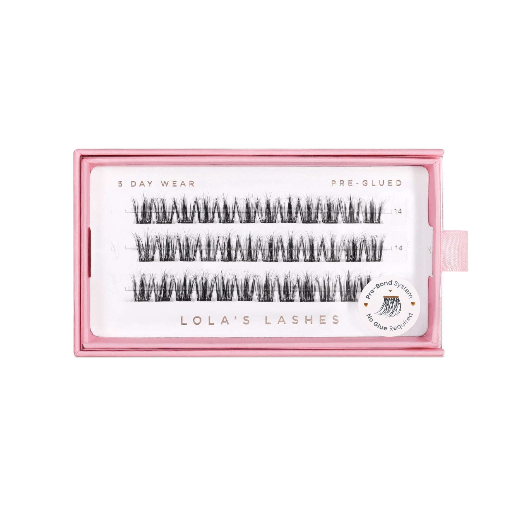 Feathered Single Length Pre-Glued Lashes