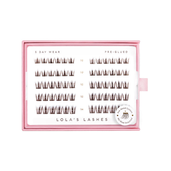 Feathered Dark Brown Pre-Glued Lashes