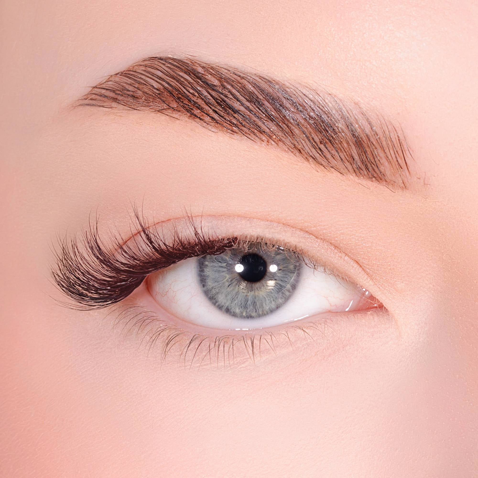 Feathered Flare Dark Brown Pre-Glued Half Lashes