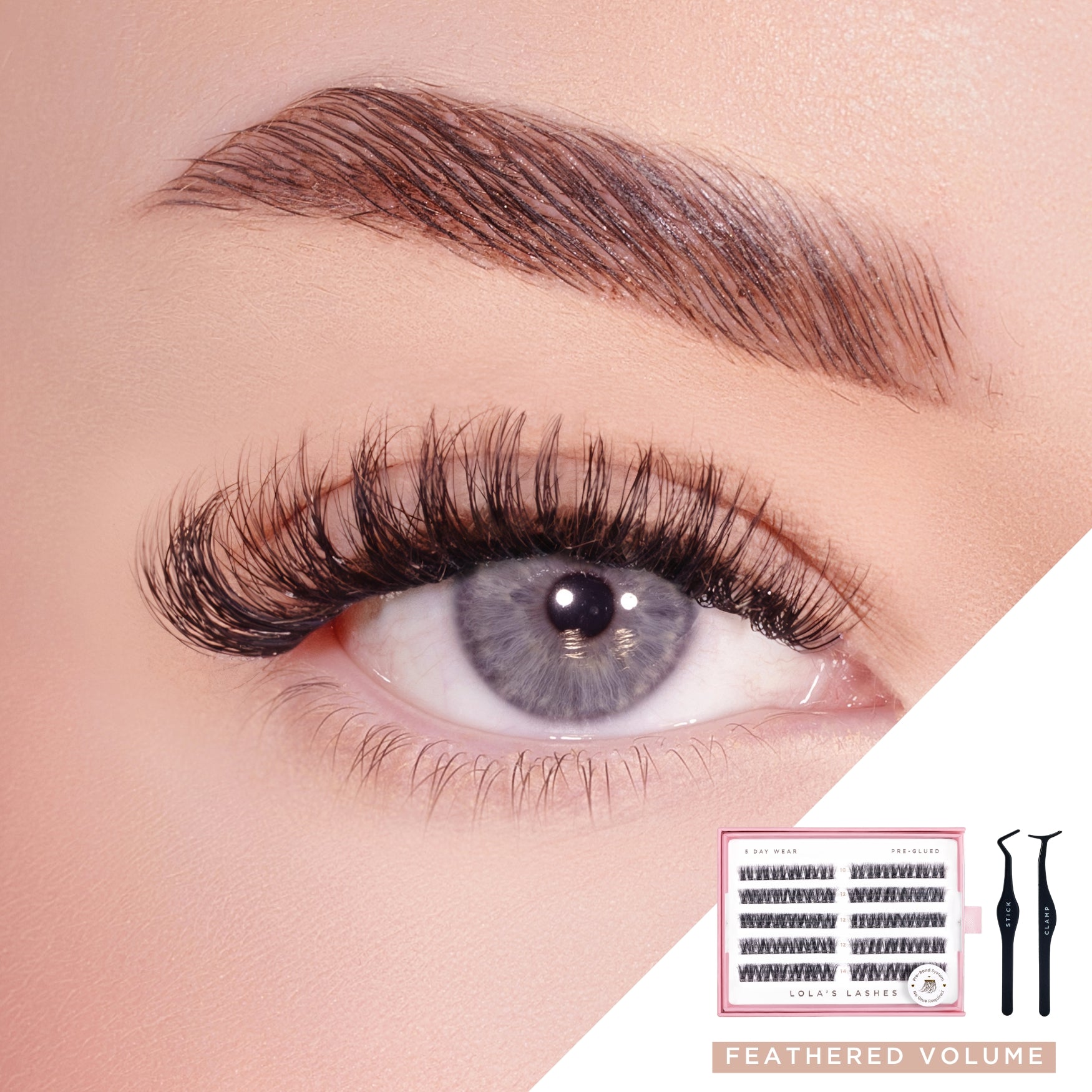 Feathered Volume Pre-Glued Lashes Set