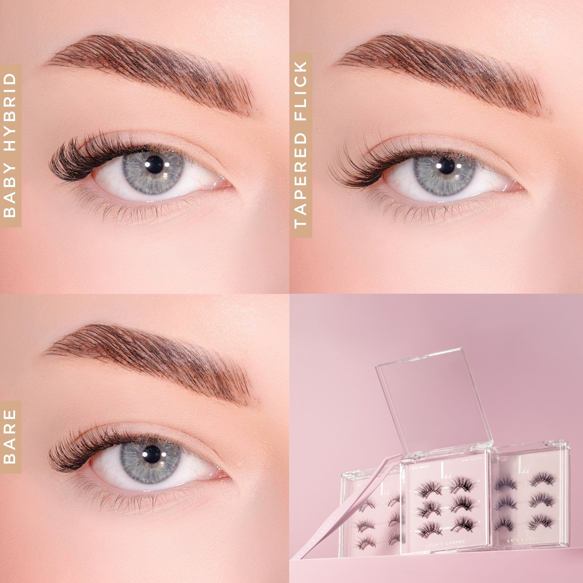 Demi Volume Pre-Glued Half Lashes Set