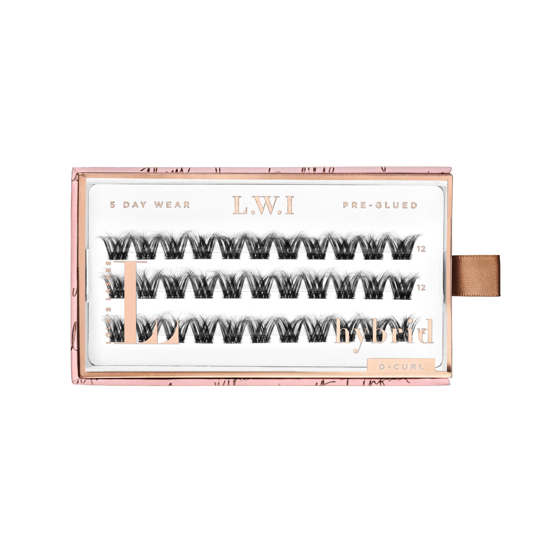 LWI Fluffy Hybrid Single Length Pre-Glued Lashes