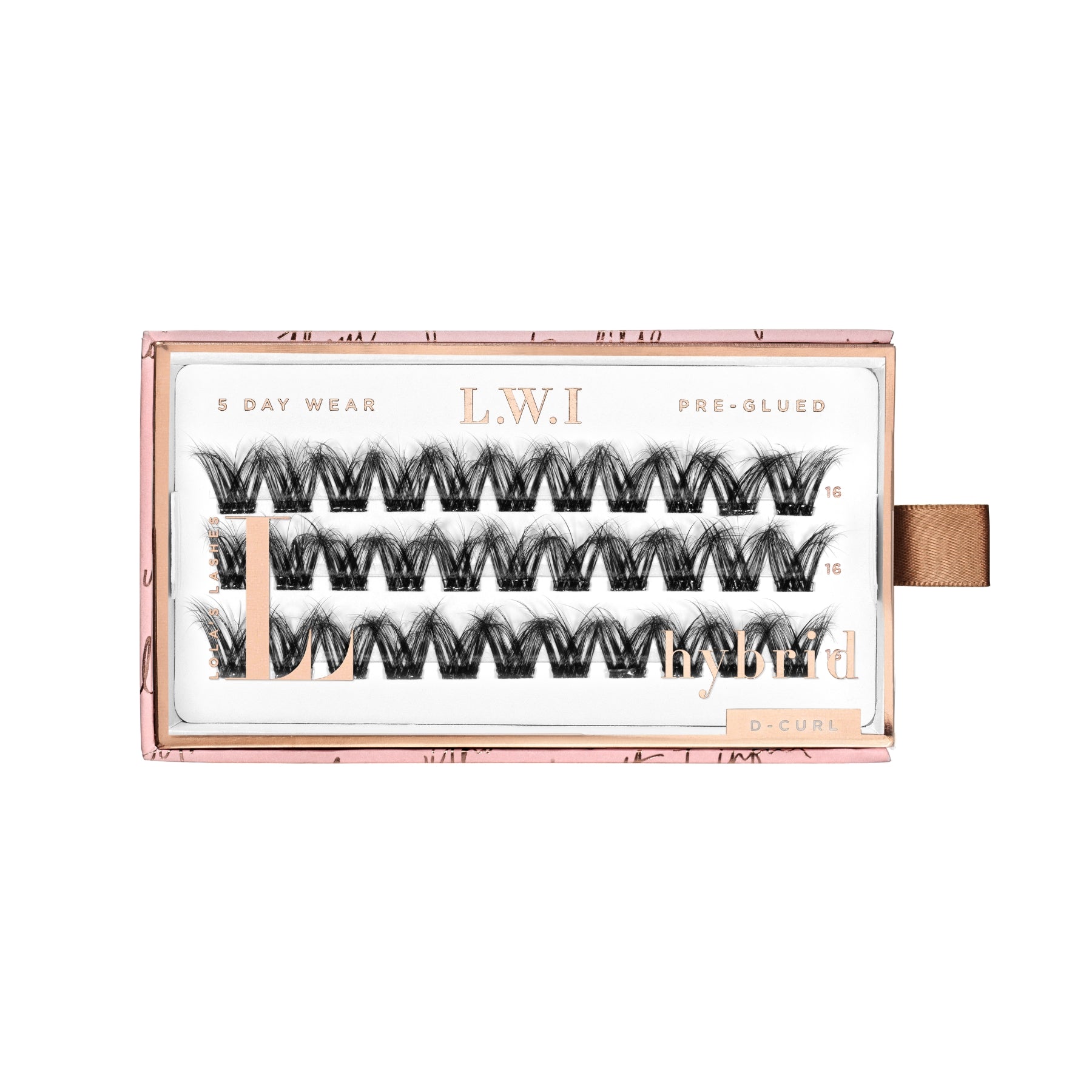 LWI Fluffy Hybrid Single Length Pre-Glued Lashes