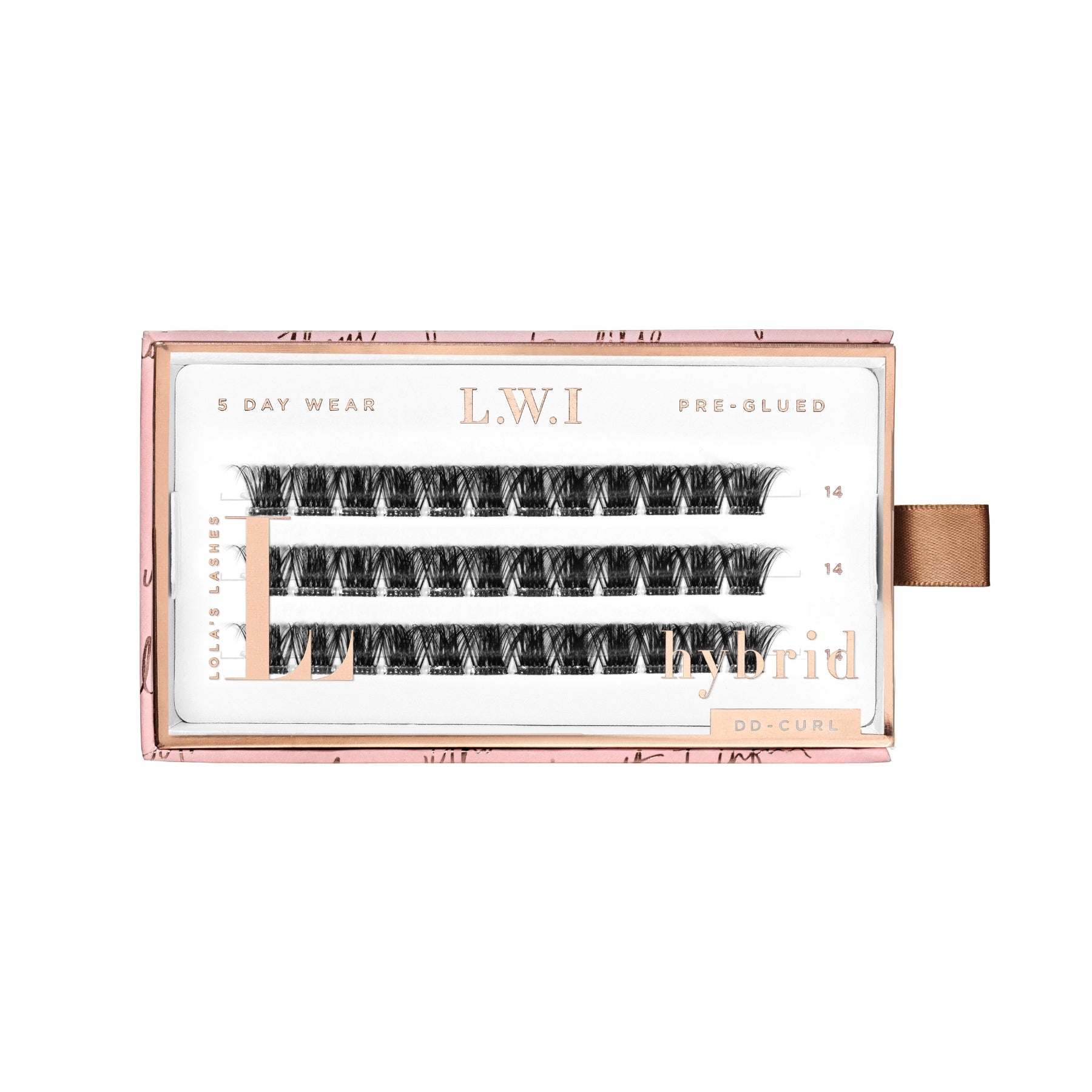 LWI Hybrid Single Length Pre-Glued Lashes