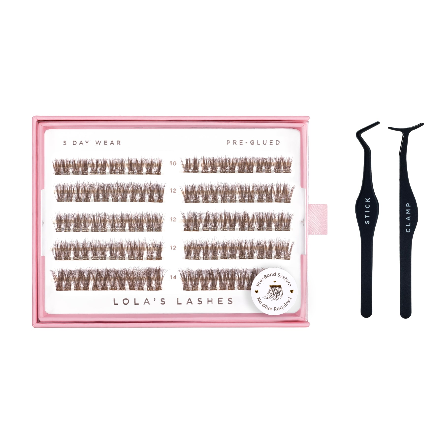 Soft Cocoa Pre-Glued Lashes Set