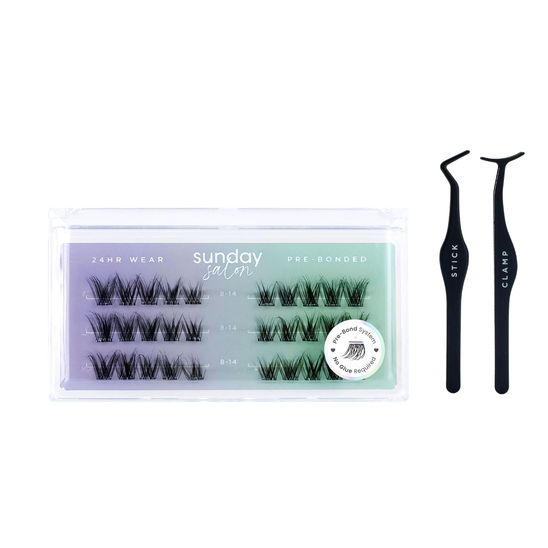 Natural Press-On Lashes Starter Kit | Pre-Glued Cluster Lashes