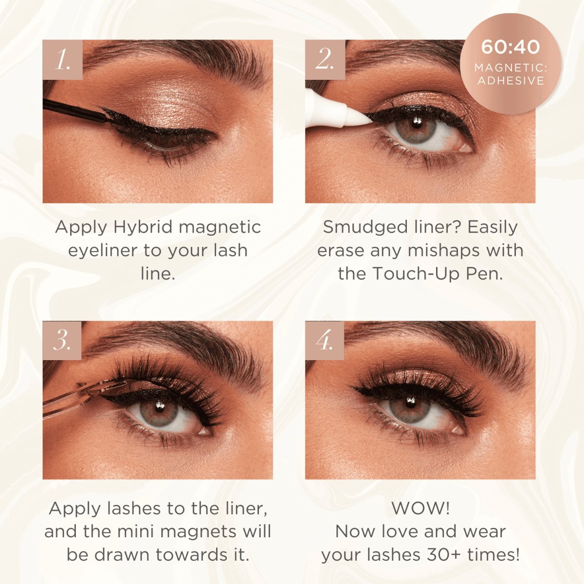 L.W.I Queen Me Russian Hybrid Magnetic Lash Starter Set - Lola's Lashes